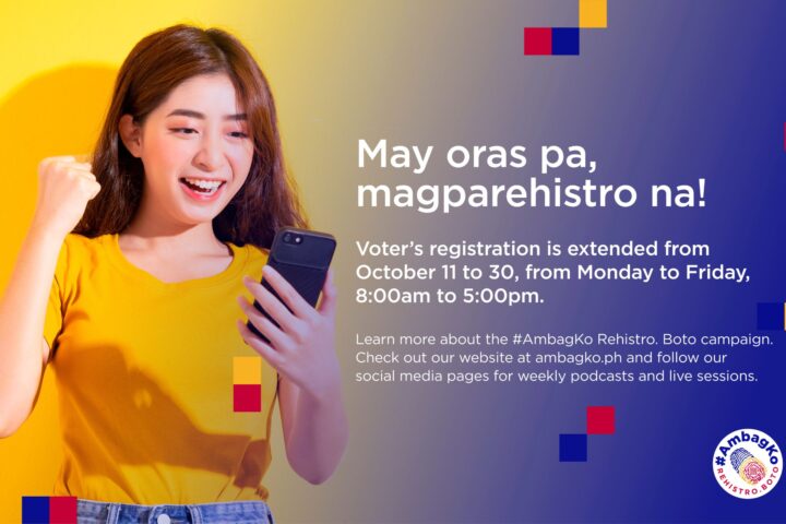 #AmbagKo Rehistro. Boto Campaign Spurs More Filipinos to Register with Deadline Extended