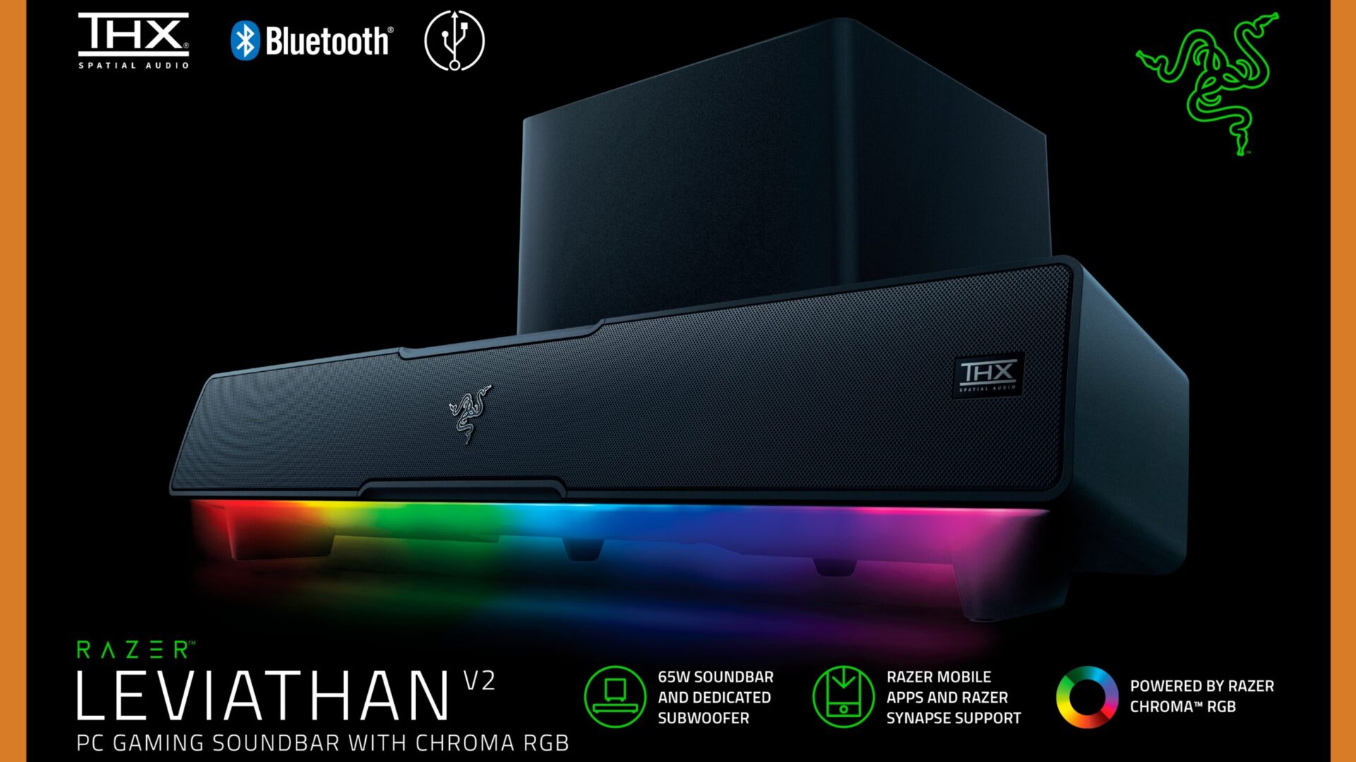 Experience an Immersive, Wide Soundstage with Razer’s New Leviathan V2 PC Soundbar