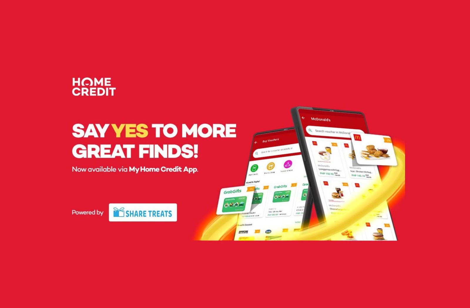 GrabGifts, McDonald’s Treats and More E-Vouchers Now Available in My Home Credit App
